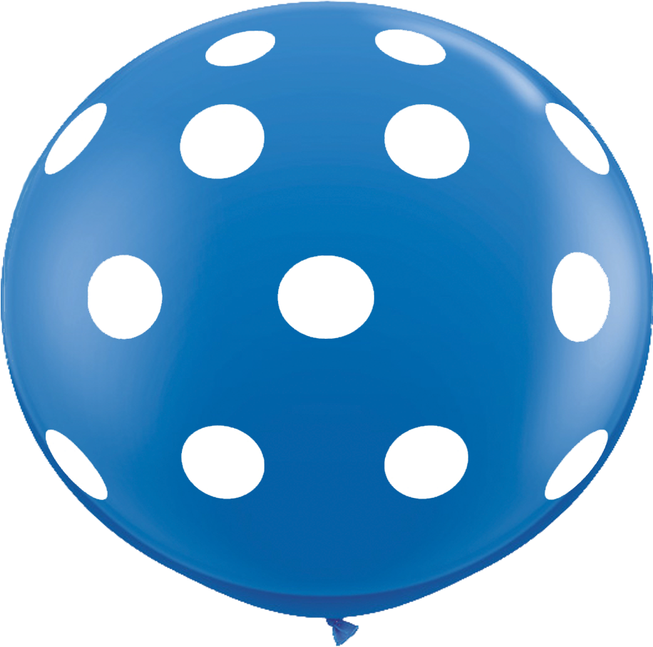 36" Extra Large Round Polka Dot Latex Balloon - Red Polka Dots Balloons (1140x972), Png Download