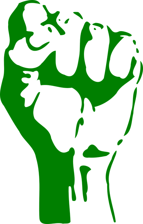 Strength Png - Raised Fist (458x720), Png Download