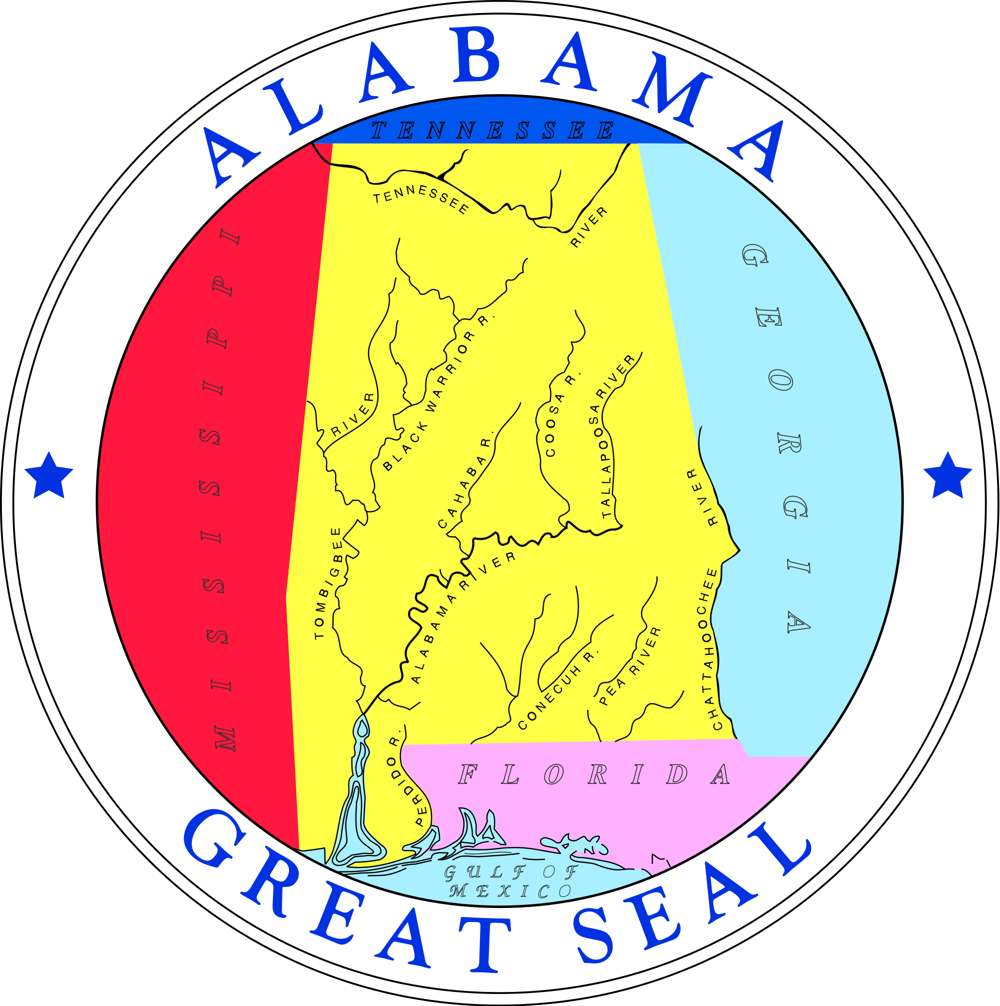 State Seal Of Alabama - Alabama's State Seal (2000x2011), Png Download
