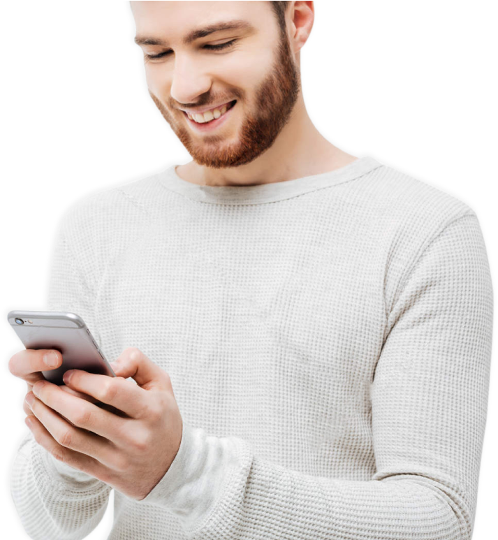 Man Holding Phone Png