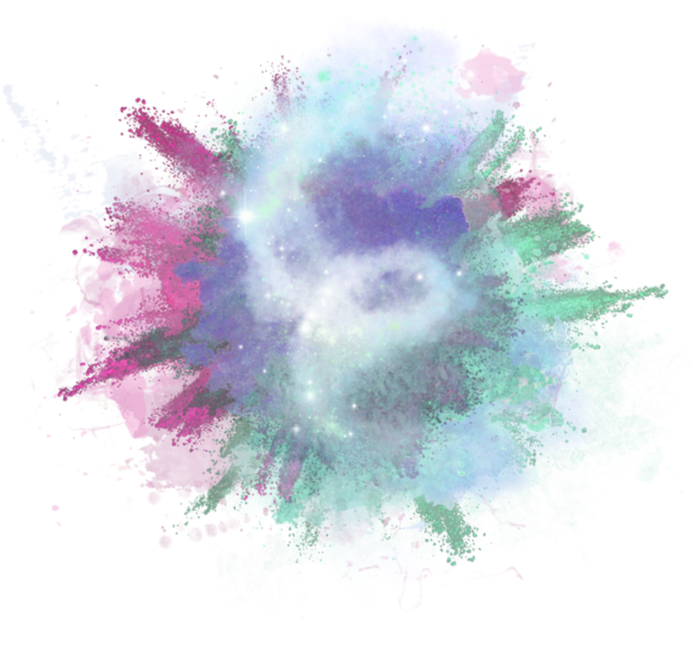 Splash Colorful Smoke Glitter Decorate - Watercolor Paint (1024x1024), Png Download