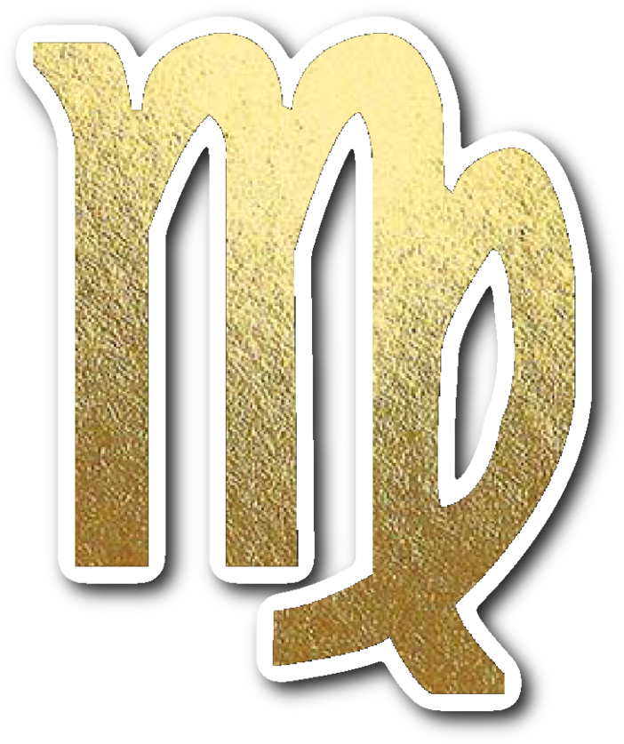Virgo Gold Sign Vinyl Sticker - Graphic Design (1024x1024), Png Download