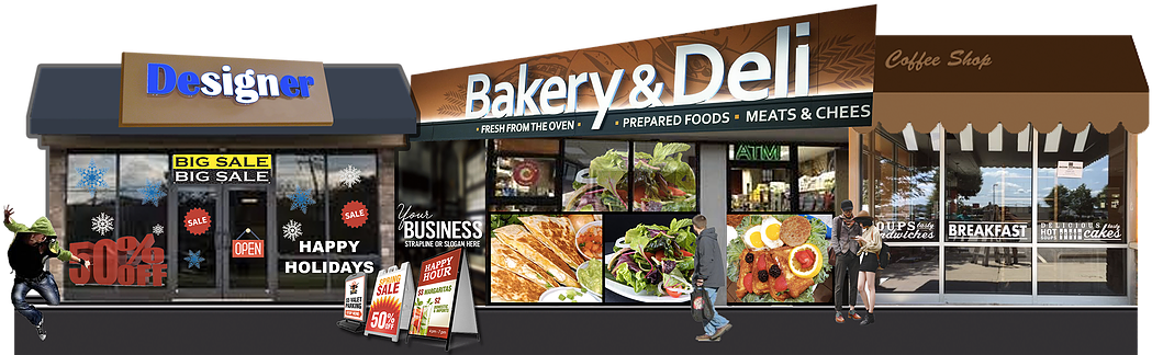 Store Signs - Electronic Signage (1082x423), Png Download