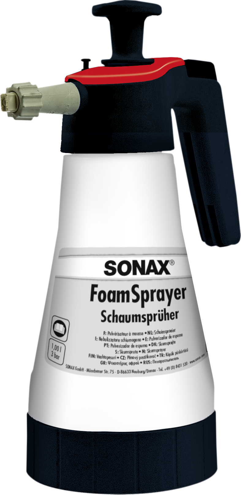 Sonax Foamsprayer 1l - Gloria Foam Sprayer (787x1614), Png Download