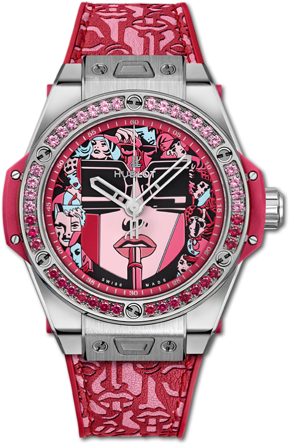 Big Bang One Click Marc Ferrero Steel Red - Watch (1000x1000), Png Download