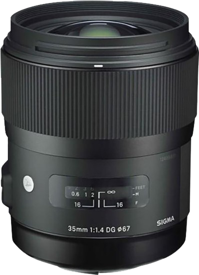 Canon 35mm Sigma Art Studio Boise Lens Rental Copy - Lens Sigma 35 1.4 Art (549x661), Png Download