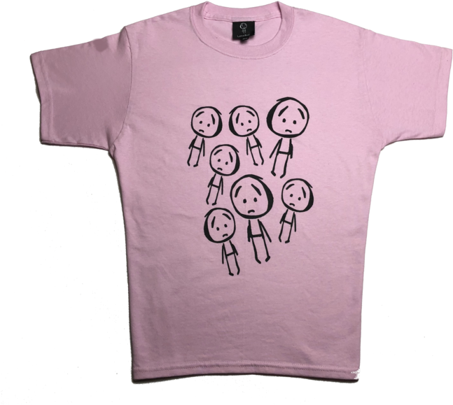 Pink Youth Loneboi Group Tee - Active Shirt (690x586), Png Download