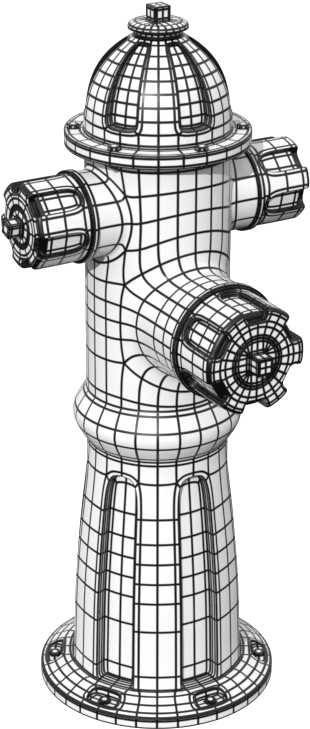 Jpg Fire Hydrant Preview/wireframe - Illustration (1024x1021), Png Download