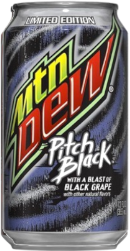 Mountain Dew Pitch Black Logo (600x600), Png Download