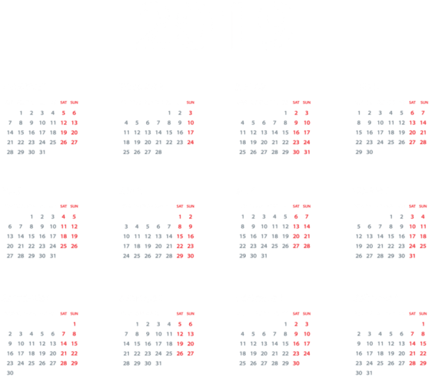 Free Png 2019 Calendar Png - 2011 (850x746), Png Download