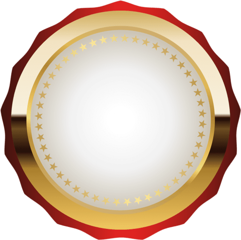 Free Png Seal Badge Red Gold Png Images Transparent - Badge Images Png (850x846), Png Download