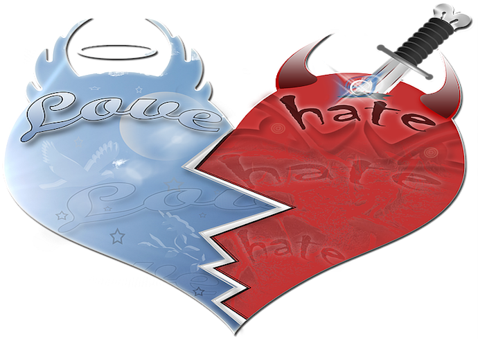 September 11 Is A Tragic Day For Sure, As All Those - Love And Hate (700x500), Png Download