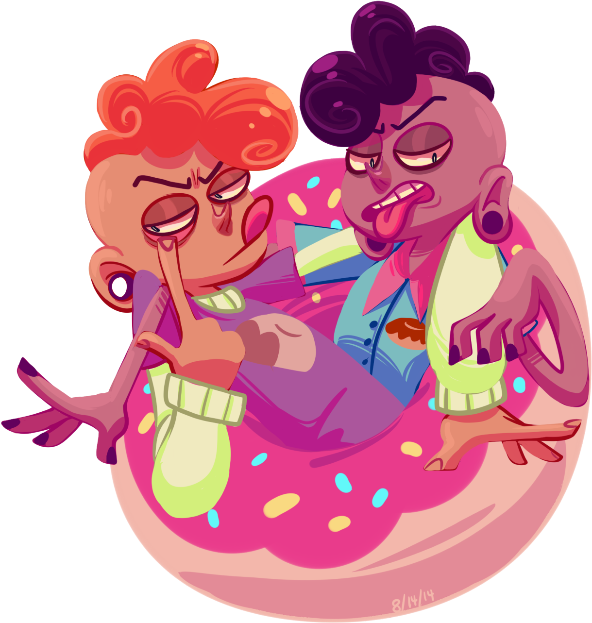 Showing Gallery For Png Tumblr Transparent Donutpng - Steven Universe Lars And Steven Fan Art (1280x1344), Png Download