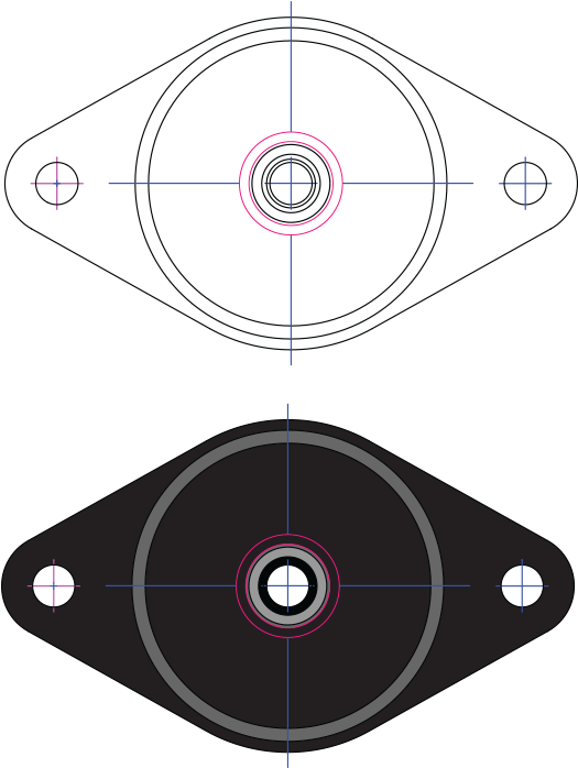 Shock Mounts Grid - Circle (1000x800), Png Download