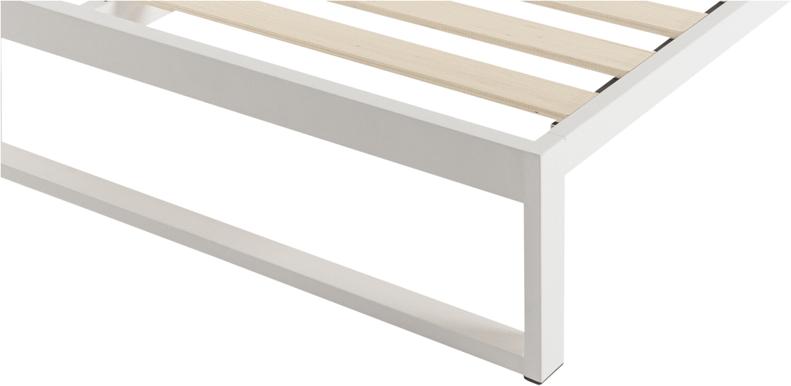 Snow White Steel Bed Frame Design By Keetsa - Bed Frame (1299x731), Png Download