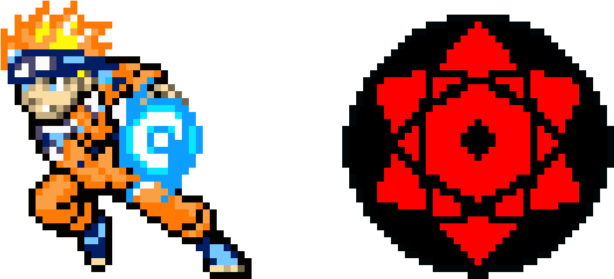 Naruto - Pixel Art Naruto Rasengan (1110x600), Png Download