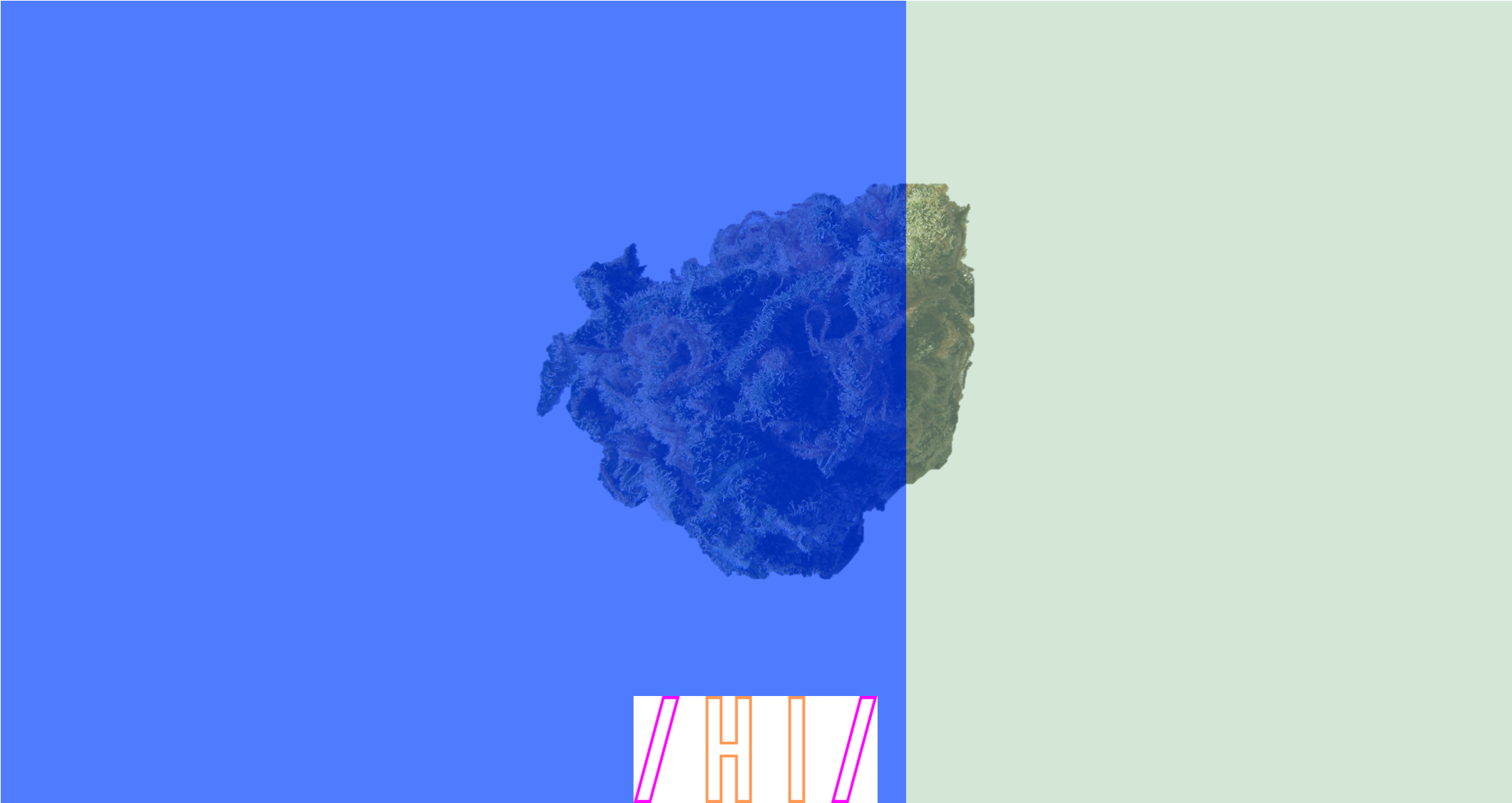 Blue Green Banner Cropped - Marijuana Bud (2118x1167), Png Download