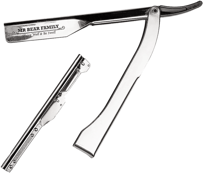 Mr Bear Family Straight Razor Mbf (800x636), Png Download