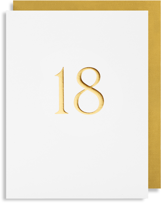 18 - Gold Foil - Mini Card - Lagom - 4336 - Ivory (1000x1071), Png Download