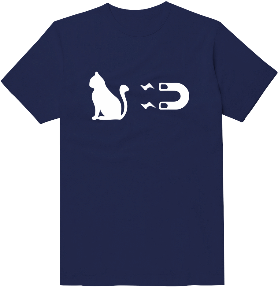 Electromagnetic Cat Funny T-shirt - Uncw Alumni Shirts (952x1000), Png Download