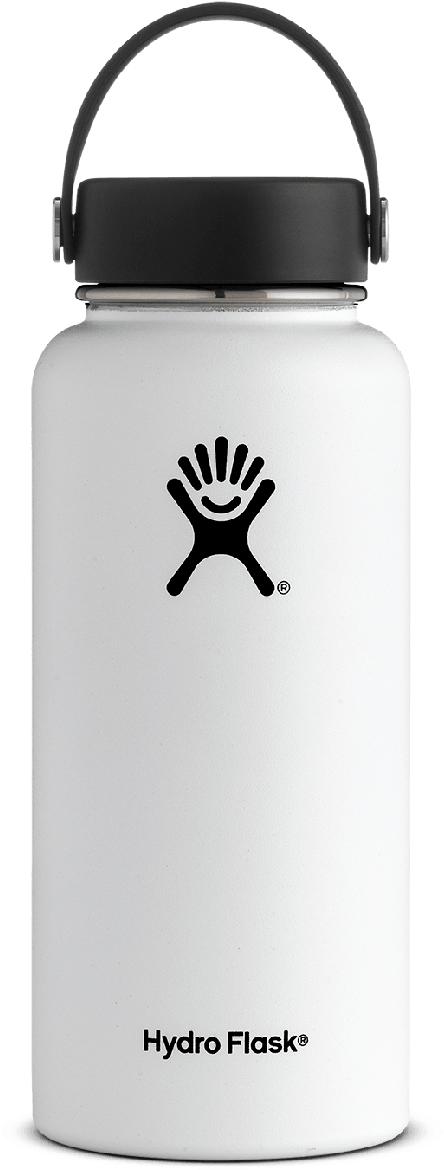 Hydro Flask 32oz Wide Mouth - Hydro Flask Water Bottle White (804x1262), Png Download