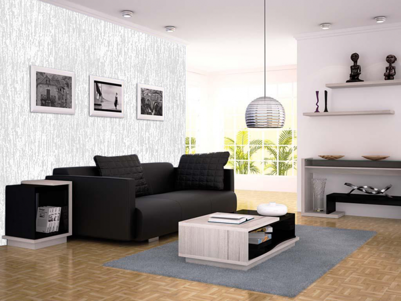 Textura Grafiato Em Parede Sala Estar Texturas Textura - Sala Decorada Com Grafiato (823x617), Png Download