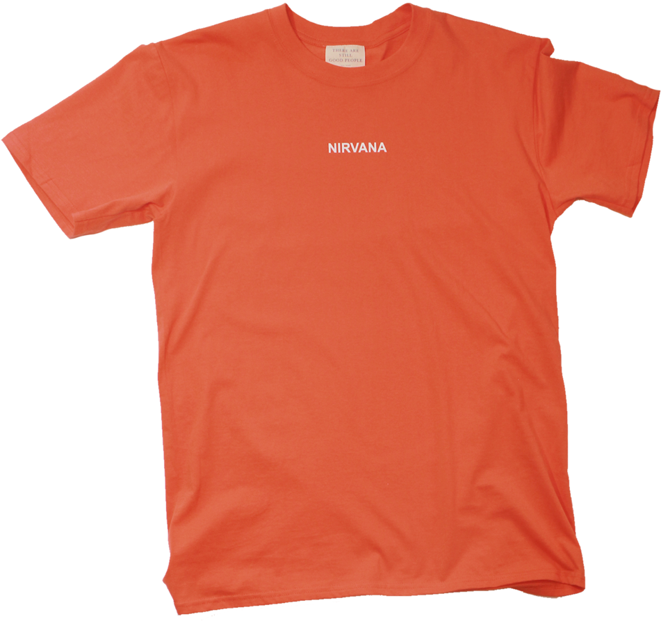 Nirvana Waterfall T-shirt - Tee Shirt Champion Orange (1000x1500), Png Download