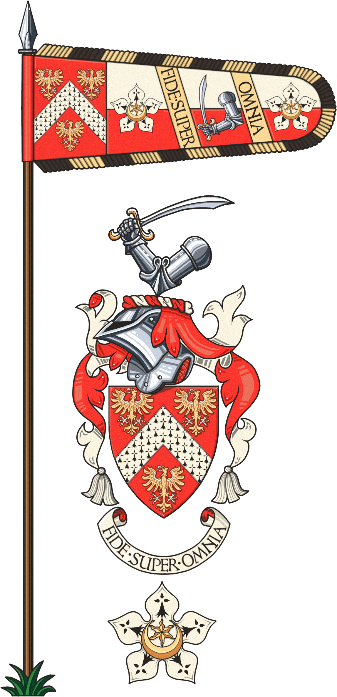 Coat Of Arms, Knights, Banners, Medieval, Crests, Banner, - Crest (1500x2500), Png Download