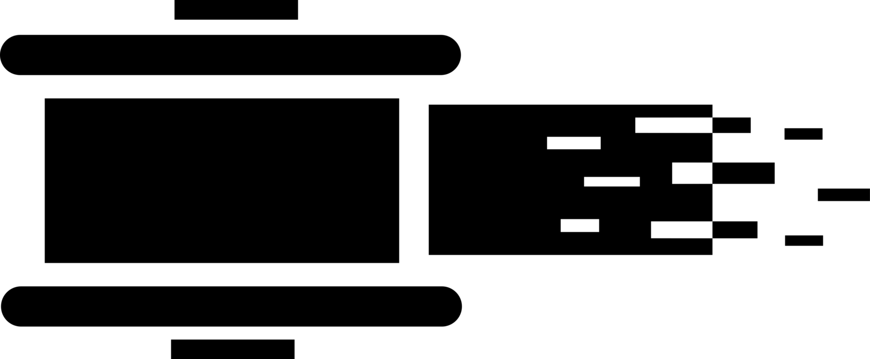 Vector Illustration Of Pressure-sensitive Adhesive - Monochrome (1696x700), Png Download