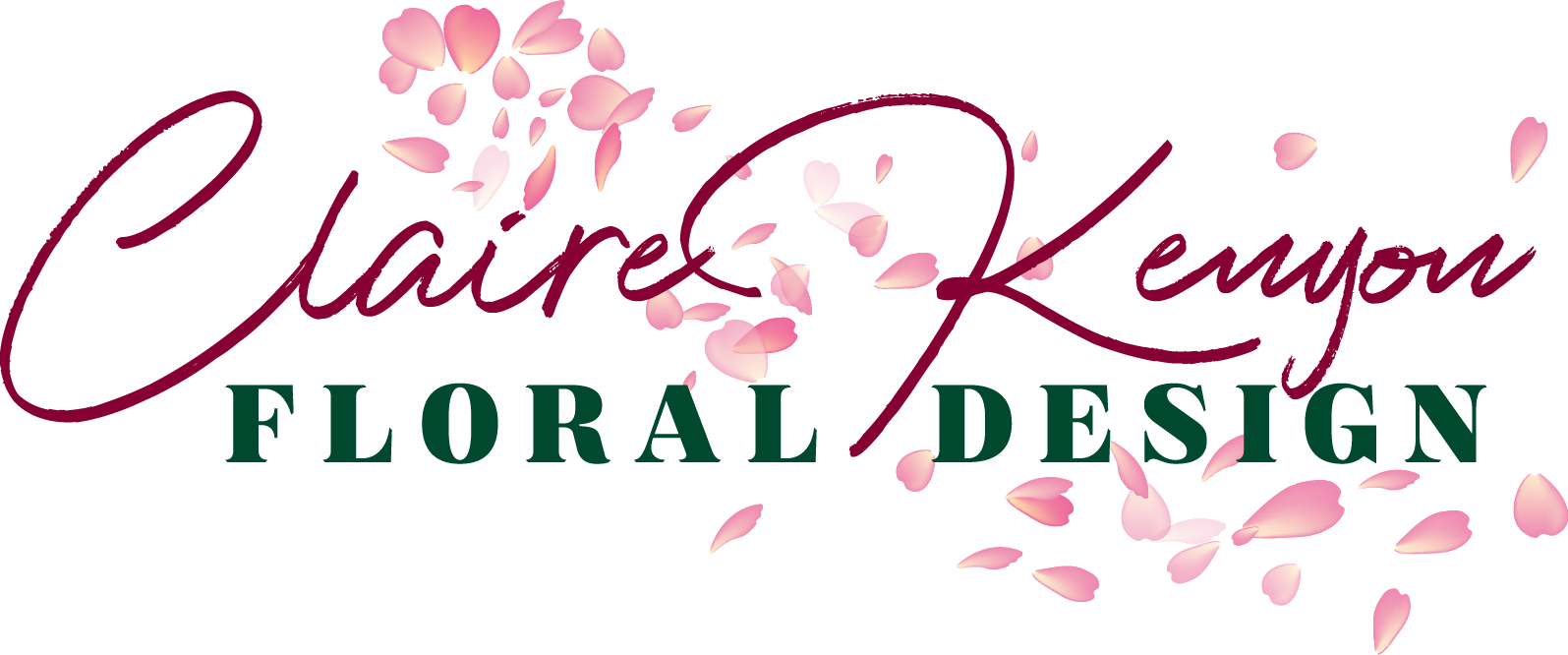 Claire Kenyon Floral Design Logo - Calligraphy (1595x666), Png Download