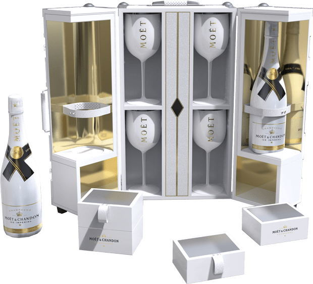 Moet Ice Mit Gläser (620x562), Png Download
