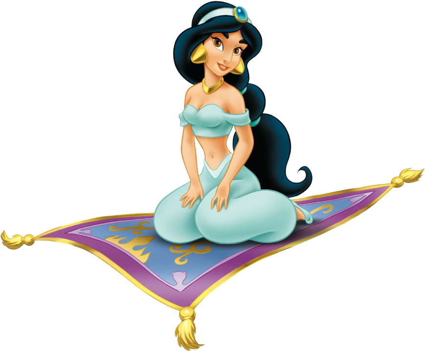 Aladdin Jasmine 2 Png - Princess Jasmine On Carpet (878x727), Png Download