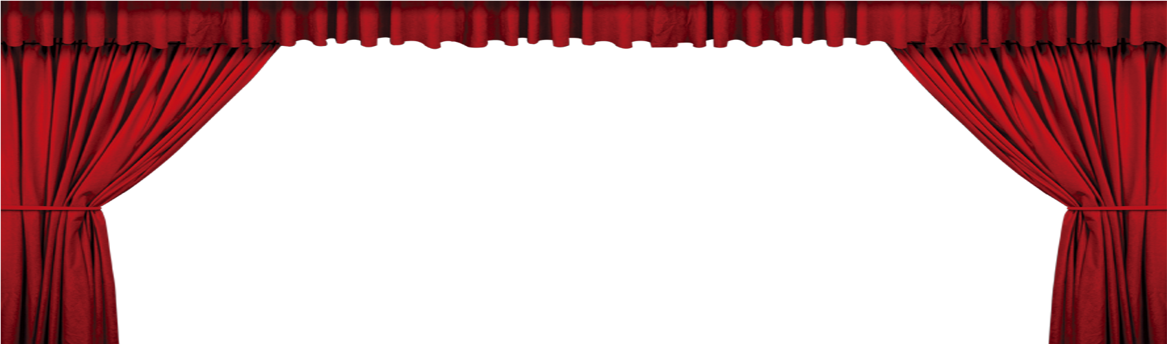 Drapes And Stage Curtains - Cortinas Rojas De Teatro Png (1920x500), Png Download