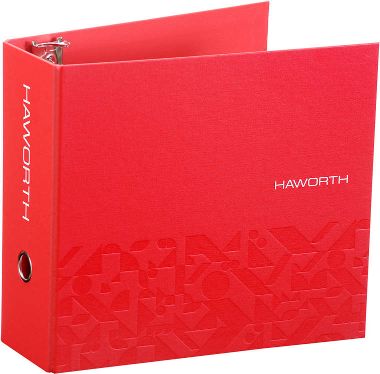 Cloth Binder With Foil Stamping And Debossing For Haworth - Paper (1000x968), Png Download