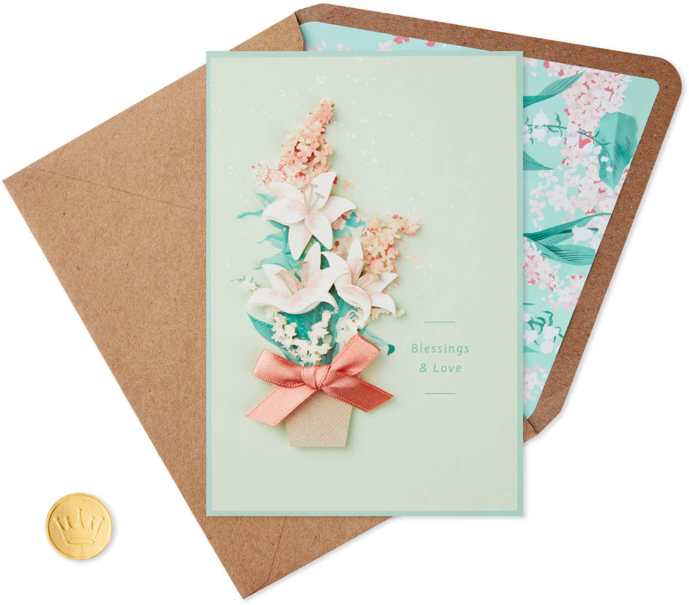 Blessings And Love Easter Card - Origami (1470x1470), Png Download