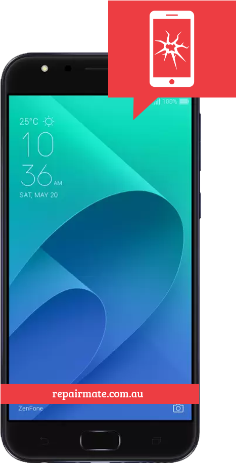 Asus Zenfone Cracked Screen Asus Zenfone 4 Selfie Pro - Asus Zenfone Live Png (500x930), Png Download