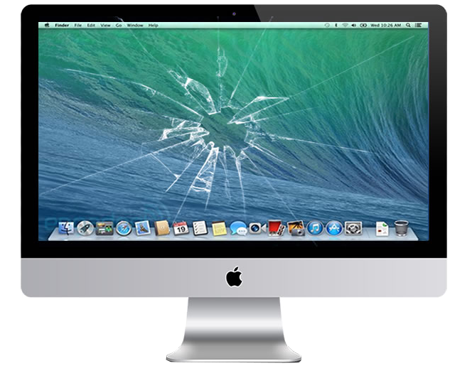 Quick Cracked Screen - Imac Screen Repair (751x637), Png Download
