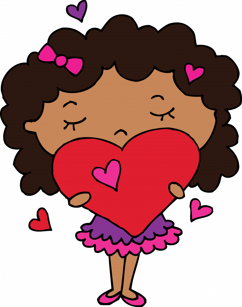 Cute Heart Clipart - Girl Heart Clipart (817x1035), Png Download