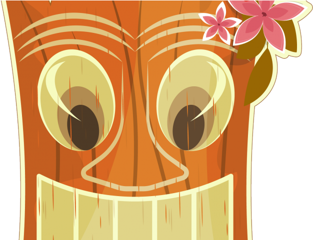 Bar Clipart Hawaiian Tiki - Hawaii Postcard Drawing (640x480), Png Download