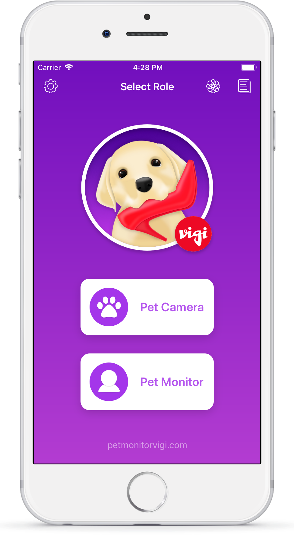 Pet Monitor Main App Screen - Smartphone (974x1782), Png Download