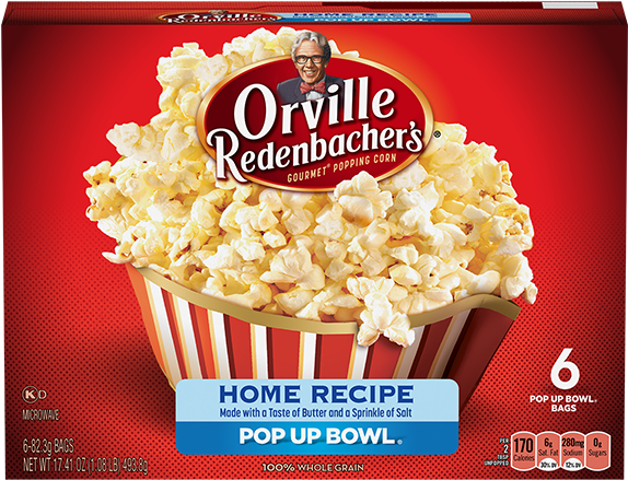 Pictures Of Movie Popcorn Oil Recipe - Orville Redenbacher Pop Up Bowl (600x600), Png Download