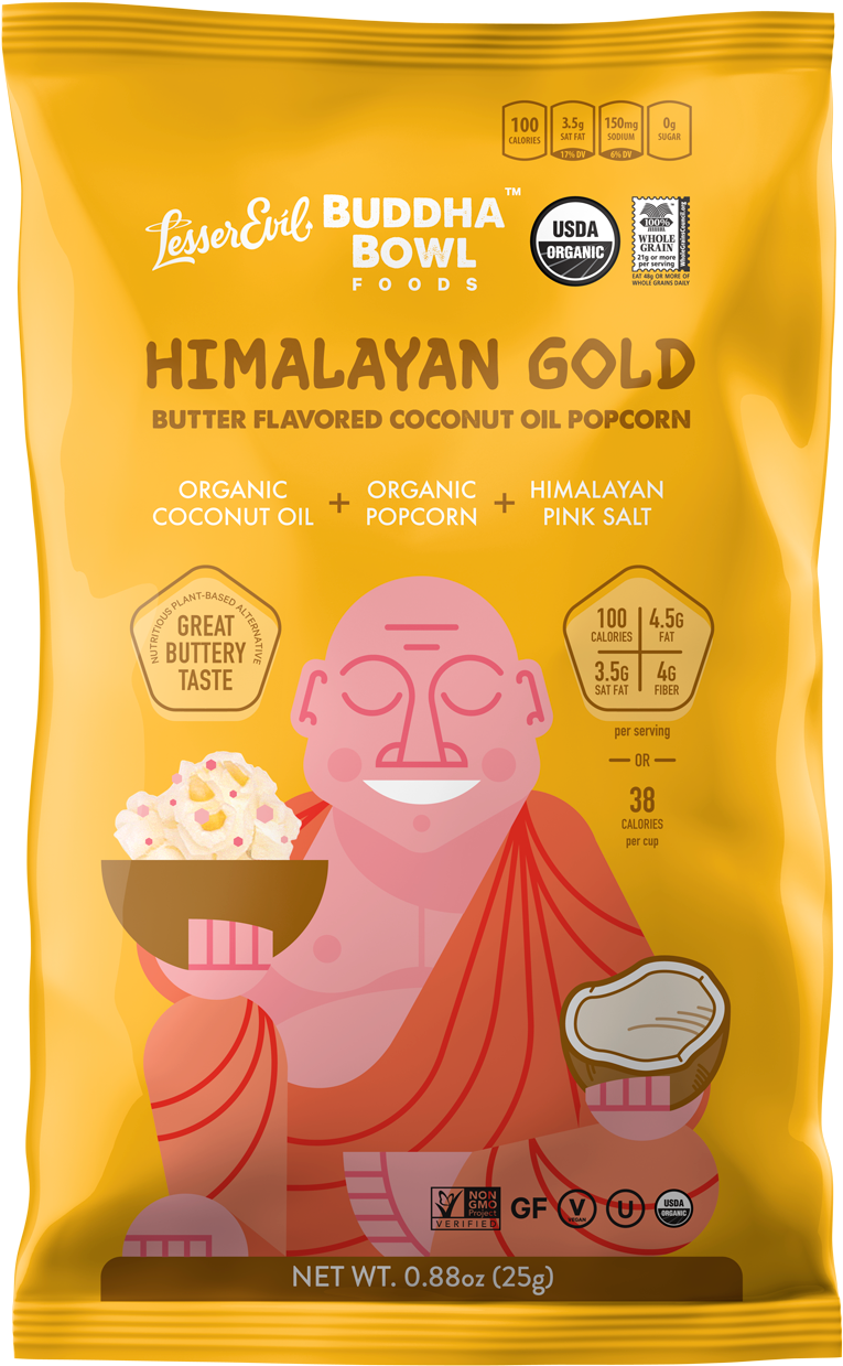Buddha Bowl Himalayan Gold - Lesser Evil Himalayan Gold (1000x1421), Png Download