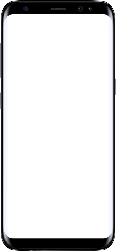 Image Of Galaxy S8 With Empty Screen - Samsung S8 Frame Png (390x840), Png Download