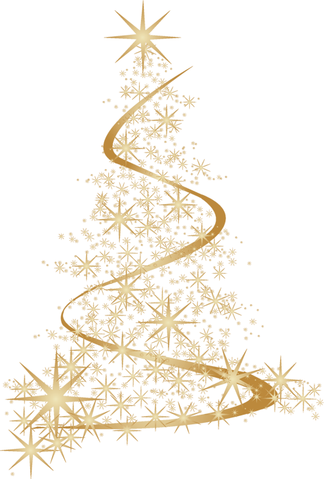 Arbol De Navidad Dorado Png (473x700), Png Download