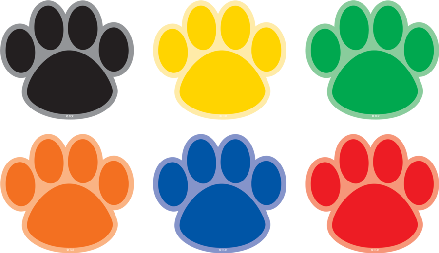 Tcr77380 Spot On Paw Prints Carpet Markers - Circle (900x900), Png Download