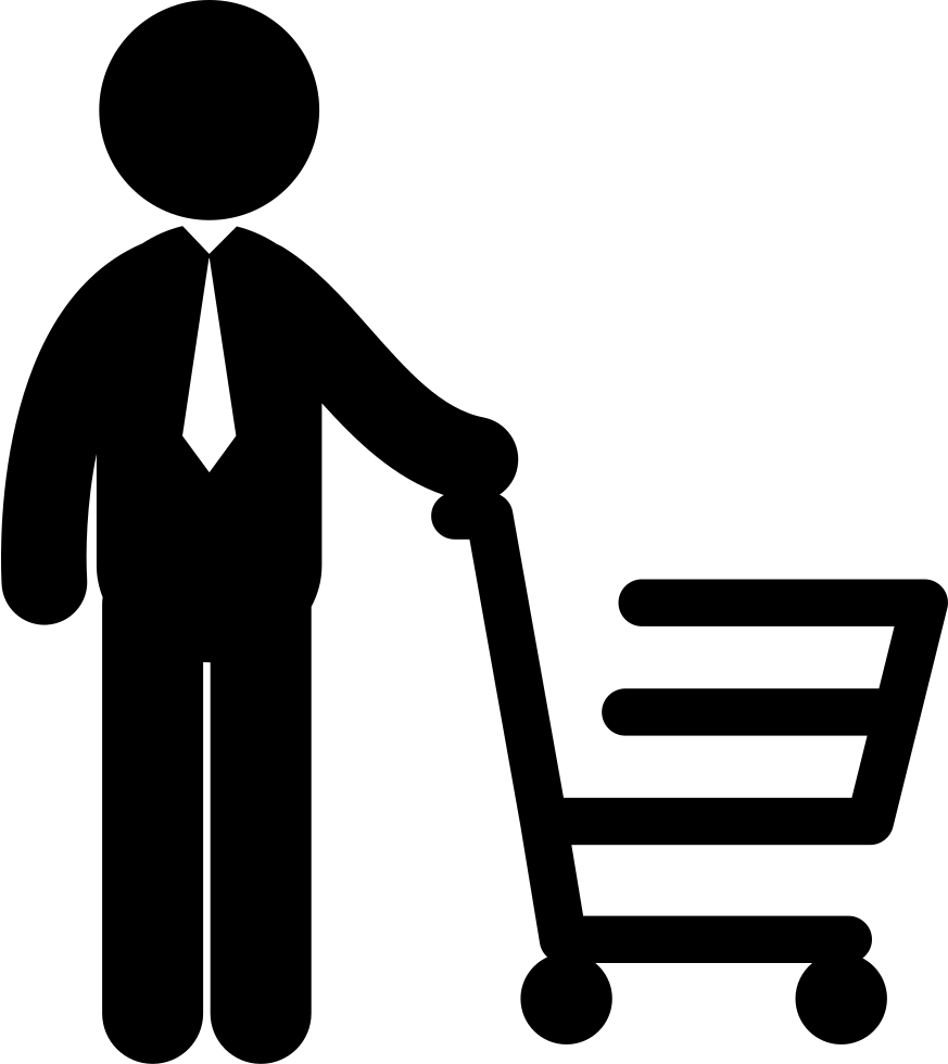 Png File Svg - Man With Cart Icon (873x980), Png Download