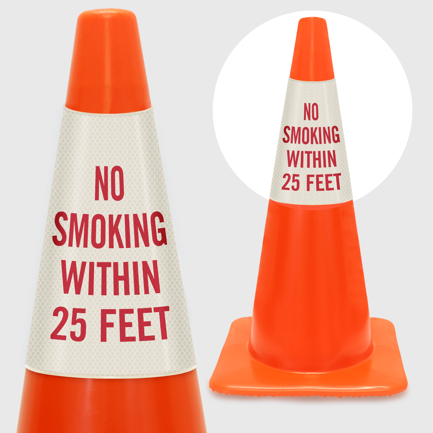 No Smoking Within 25 Feet Cone Collar - Parking Signs (1500x1500), Png Download