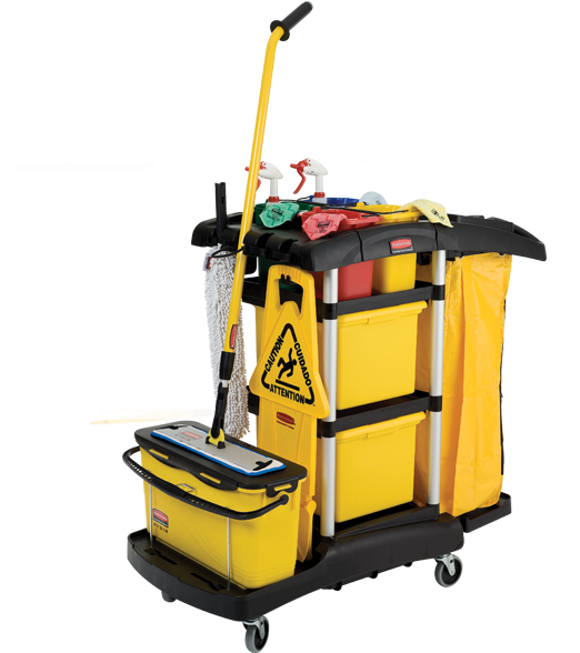 Microfibre Cleaning Cart - Rubbermaid Cleaning Products (600x600), Png Download
