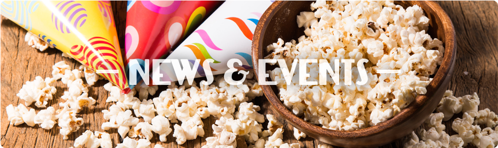 Koated Kernels Flavored Popcorn News Events Banner - Popcorn (1072x334), Png Download