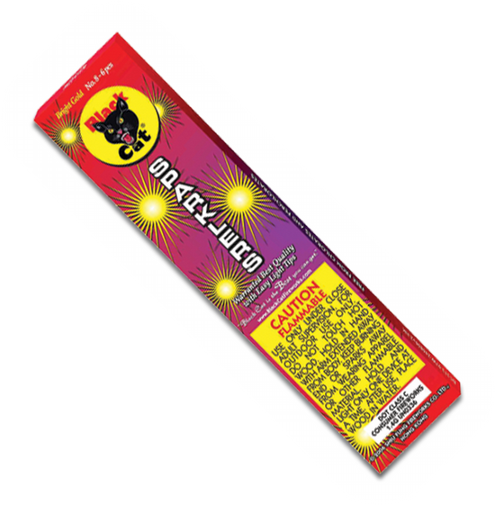 #8 Gold Sparklers - Black Cat Fireworks (550x561), Png Download